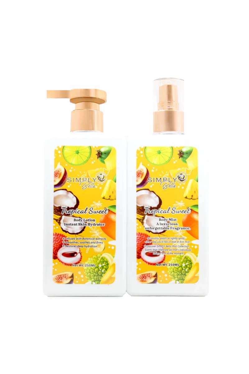Simply Bella Tropical Body Lotion & Body Mist Set