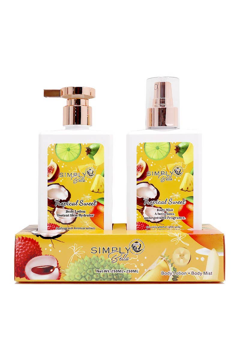 Simply Bella Tropical Body Lotion & Body Mist Set